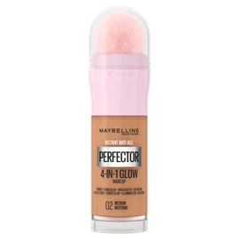 Maybelline New York 4-in-1 Make Up with Concealer, BB Cream, Powder and Primer, for a Perfectly Complexion, Light Coverage, Sponge Applicator, Instant Perfector Glow, No.02 Medium, 20 ml