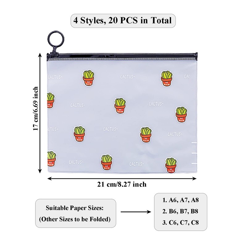 Pack of 20 Document Bags 21 x 17 cm, Plastic