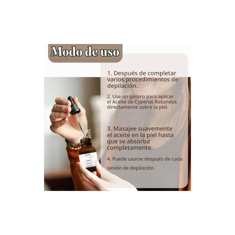 Aceite de Cyperus rotundus, Cyperus, aceite natural 100% puro para