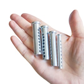 Adjustable Porous Clevis Pin, Spring Steel 8 Hole Pin & R-Clip Crank Kit, Farm, Automotive Fasteners (Dia.: 1/2in(12.7mm)-4Pcs)