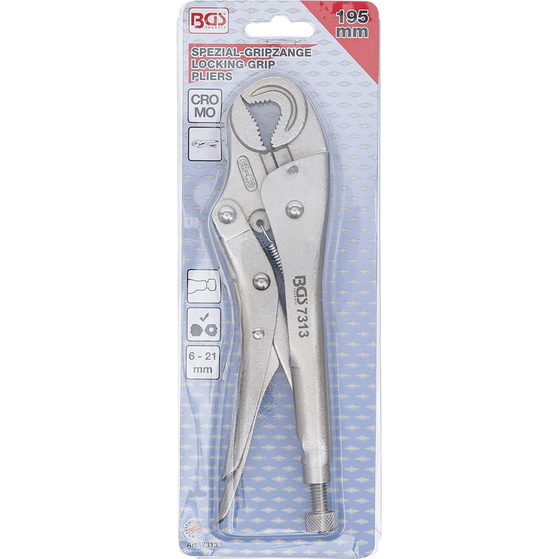 BGS 7313 | Locking Grip Pliers | Round Jaws |