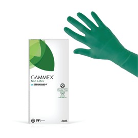 Ansell GAMMEX Non-Latex Micro-Texture Neoprene Surgical Gloves for Healthcare, Size 6.5 Green (Box of 50)