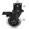 Hirate 3 inch Furniture Casters 360 Degree Brake Caster Wheels,Heavy