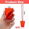 48 Pack Plastic Shot Glass Necklaces Party Favors 6 Colors,2Oz