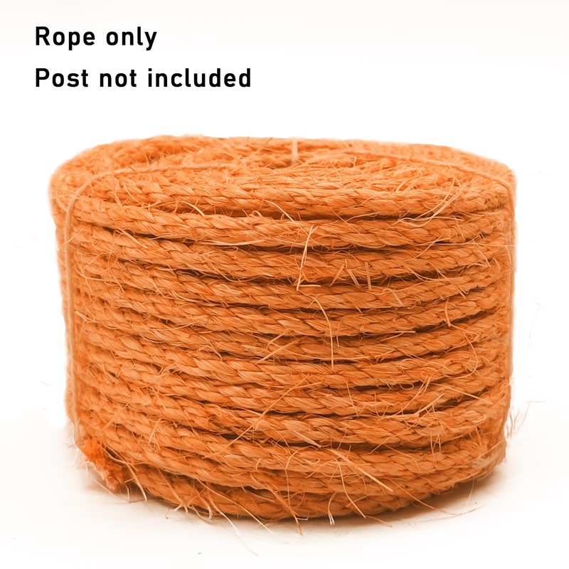 XRzitky Natural Sisal Rope for Cat Scratcher, 1/4 Inch 65FT