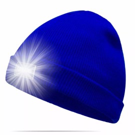 Nine City Ultra Bright 5 LED Hands Free Flashlight Unisex Lighted Beanie Winter Cap Hat