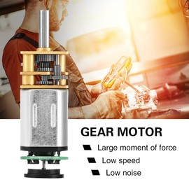 DC6V 2W GBMQ-GM12BY20 Gear, N20 Motor With Encoder N20 Encoder 6v Motor, Metal Gear Box with Magnetic Coded Disc Hall Encoder for Electronic Locks, DIY Toy Cars(6V 70RPM)(6V 30RPM)