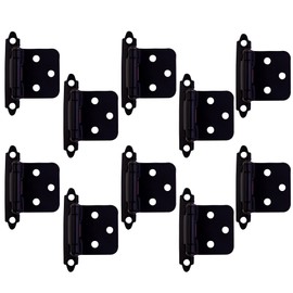 Design House 189670-MB Overlay Hinges for Kitchen Cabinets 20-Pack Matte Black