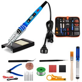 Soldering Iron Kit, 80W 110V Upgraded Digital Electric Soldering Kit with LCD Display, 39-in-1 Adjustable Temperature Welding Tool for DIY