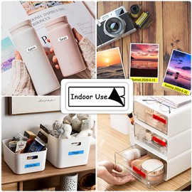 8 x hehua Compatible with Dymo LetraTag Label Tape 12 mm x 4 m for Dymo Label Tape 16951 91221-91225 for Dymo Letratag Xr Label Tape LT100H LT110T LT100T QX50 200B XR XM 2000 Plus