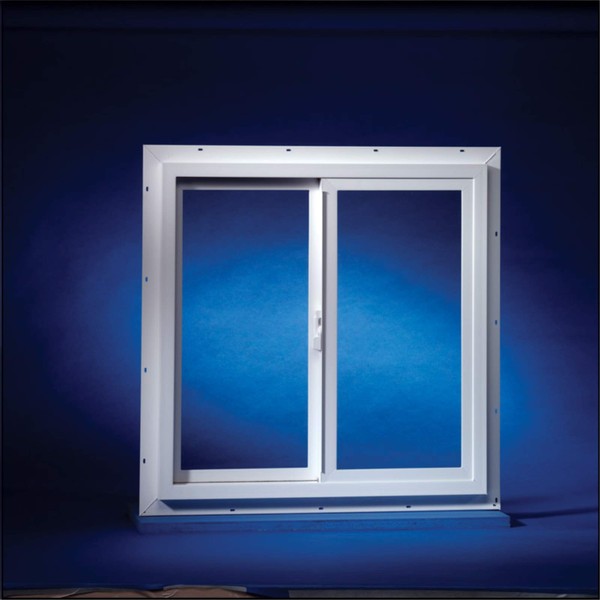 Duo-Corp Agriclass Double Slide Vinyl Utility Window White Glass/Vinyl Window 23-1/2" W x 23-1/2" - Case of: 1