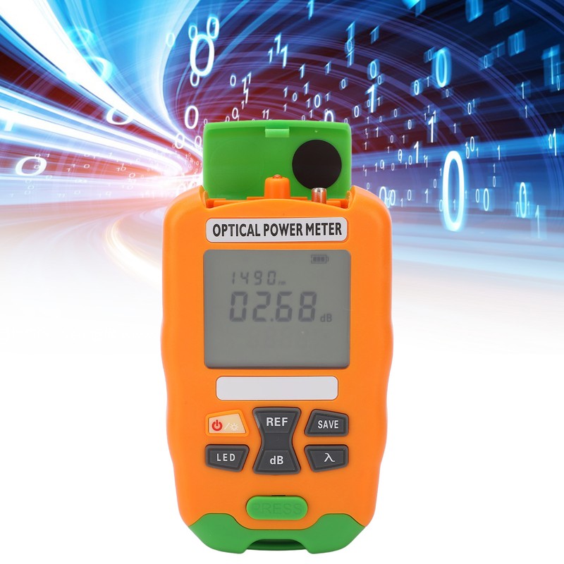 Orange Mini Fiber Optic Power Meter Fast Accurate Sensitive Robust