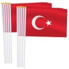25 Pack Turkey Handheld Small Flag,Mini Turkish Hand Held Miniature