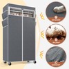 Raybee Rolling Clothes Rack with Cover Clothing Racks for Hanging