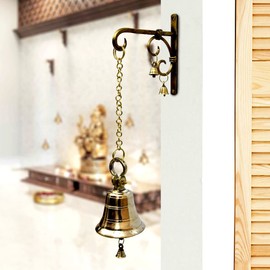 Antique Hanging Bells for Pooja Room Temple | Brass Decorative Pooja Items for Home Mandir