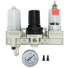 Air Oil Water Separator Triplet Automatic Drainage Pressure Regulator Aluminum