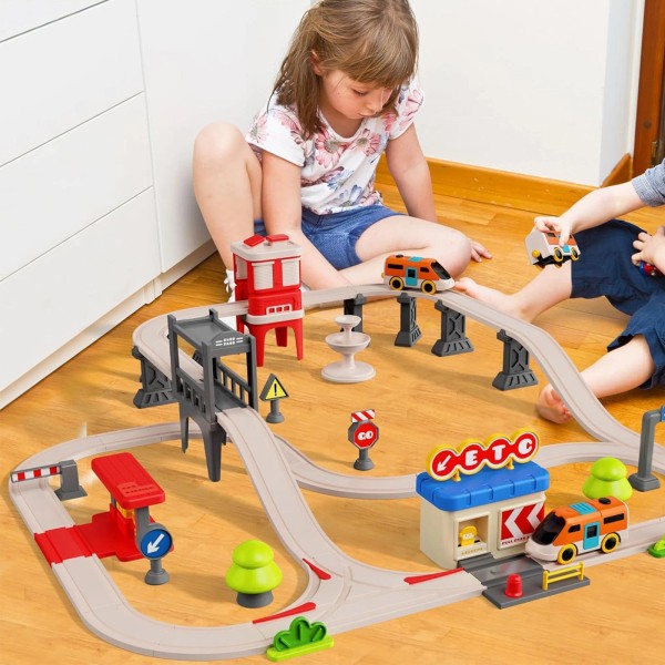 Educational Toy: City Transport Simulation with 55 PCS Electric Kids