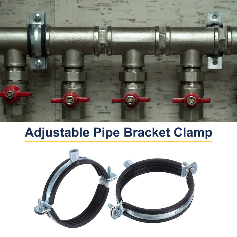 sourcing map 4 Pcs Split Ring Pipe Hanger, 100mm/3.94inch Adjustable