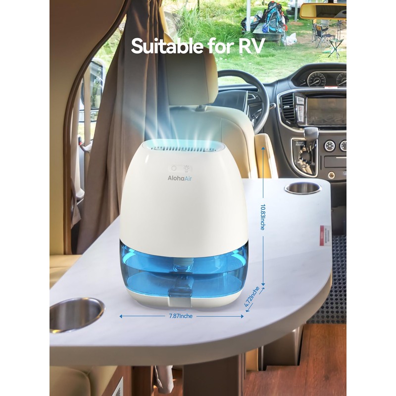 AlohaAir Dehumidifiers for Home, 34 oz Small Dehumidifier for Room,