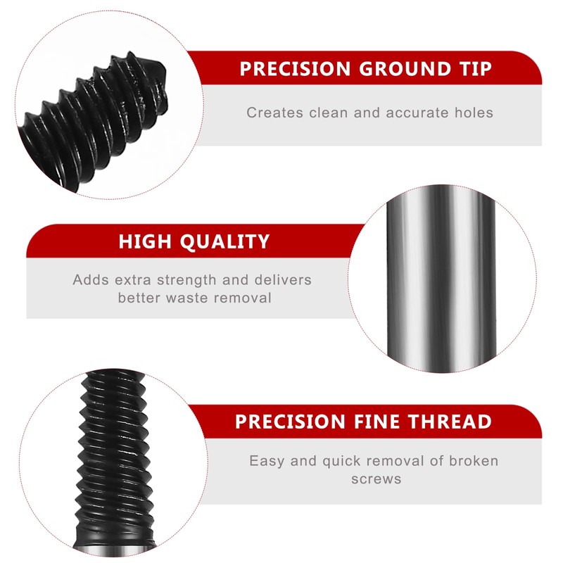 Set of 6 Professional Screw Extractor Set, Left Extractor Set,