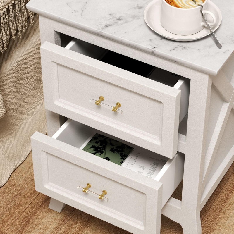 Peaha 10 Pack 3 Inch Acrylic Cabinet Pulls Gold Drawer