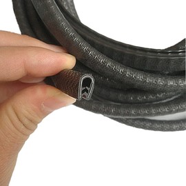 Black PVC Edge Trim, 3.5 Feet (1 Meter), Fits Edge 1/16 to 1/8 Inch, Flexible, Easy to Install, Protects Sharp/Rough Surfaces