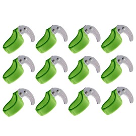 The Original Handy Safety Knife - Utility Ring Knife for Finger with Sharp, Curved Blade - Ring Size 13 - Lime - Standard Blade - Dozen - By Handy Twine Knife