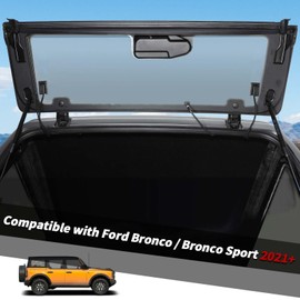 Jimen Compatible with Ford Bronco / Bronco Sport 2021-2024, 1 Pair Rear Windshield Heating Wire Protector Cover Trim (Carbon Fiber)