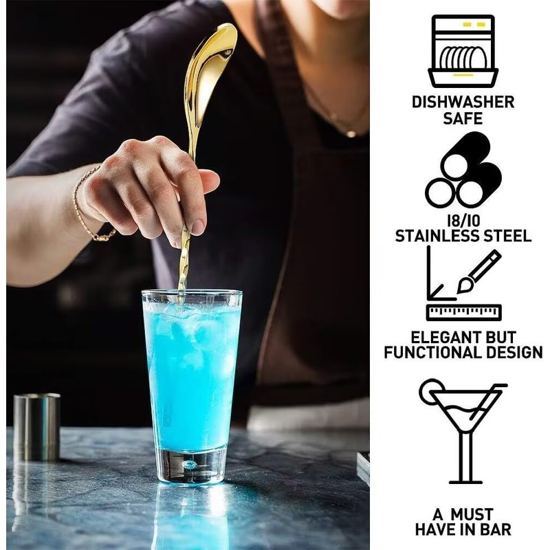 Homestia Muddler for Cocktails, 10'' Stainless Steel Cocktail Muddler with