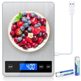 Kitchen Scales with LCD Display (White)