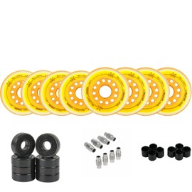 Labeda Union Roller Hockey Wheels + Hybrid Ceramic Bearings Hilo Yellow