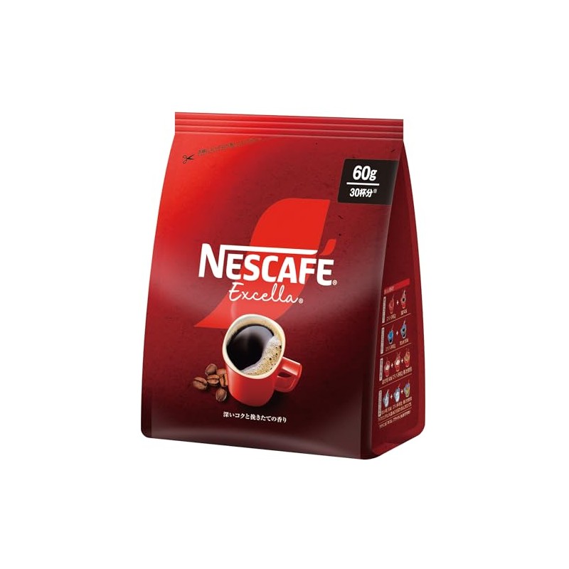 Nescafe Excella Refill, 2.1 oz (60 g), 30 Cups, Black,