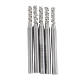Timunr 5Pcs Cutters Helical Cutter Heads Steel Drill Bit Total Length 1-1/2 Inches, 4 Flutes Fit for Metal Cutting Bit