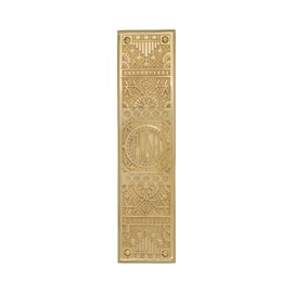 The Hartford Brass Push Plate with Lettering 11 1/2 inches - Choose Finish (Brass)