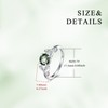 VONALA Natural Moss Agate Ring 925 Sterling Silver Green Moss