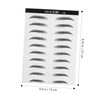 FOMIYES 6d Realistic Artificial Eyebrows Waterproof Eyebrow Stickers 2 Sheets/20