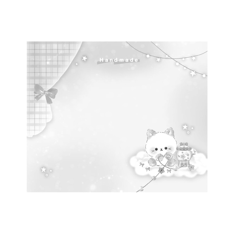 Coolier Memo Shiny Fluffy Memo Night Miau Handmade 04050