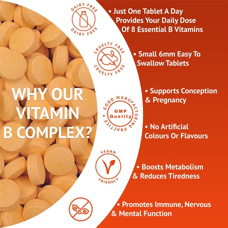 Vitamin B Complex High Strength, 90 Tablets (3 Months Supply)