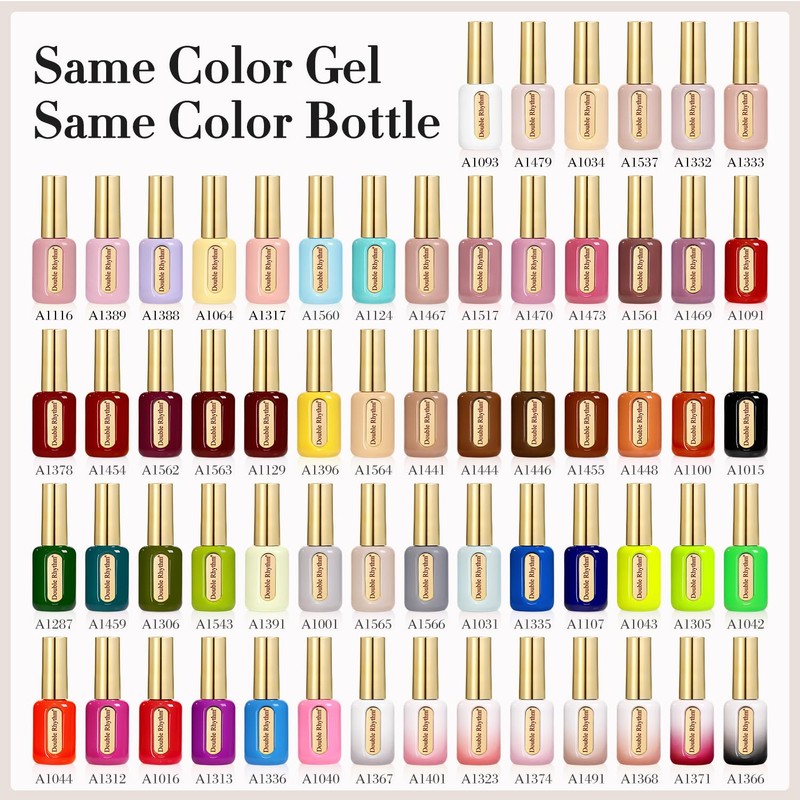 Double Rhythm 0.50 OZ Gel Polish Hema Free Same Color