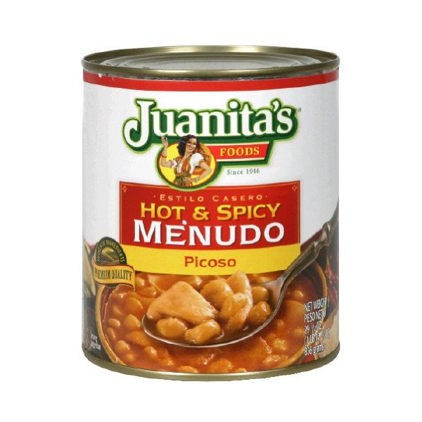 Juanitas, Menudo Hot Spicy, 25. OZ (Pack of 12)