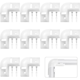 HOMMAND 90 Degree LED Profile Outer Corner Connector, Pack of 10, V Shape LED Channel Corner Connector, 90 Degree Corner Connector for V Shape LED Aluminium Profile, Includes Screws