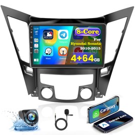 [4G+64G] Hikity 8 Cores Android 13 Stereo for Hyundai Sonata 2010-2015, 9 Inch 1280x720 Touchscreen Car Radio with Wireless Apple CarPlay Android Auto GPS DSP WiFi SWC