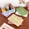 Mini Folding Plastic Basket for Storage 4 PCS，Mini Storage Crates