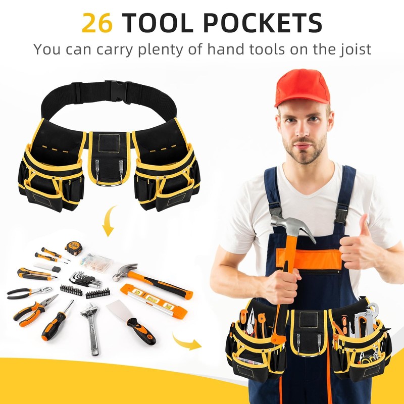 Tool Belt, Tool Belts for Men, Tool Organiser, 26 Pockets