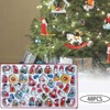 48pcs Christmas Tree Hanging Ornament Wooden Handmade Christmas Tree Figures