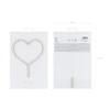 PartyDeco KPT65-100 Wooden Heart Topper-Approx. 23 cm