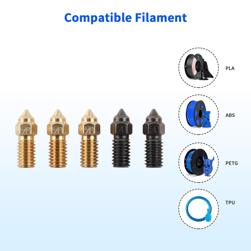Imdinnogo Neptune 4 Neptune 4 Pro 0.4mm Nozzle: 2Pcs Hardened