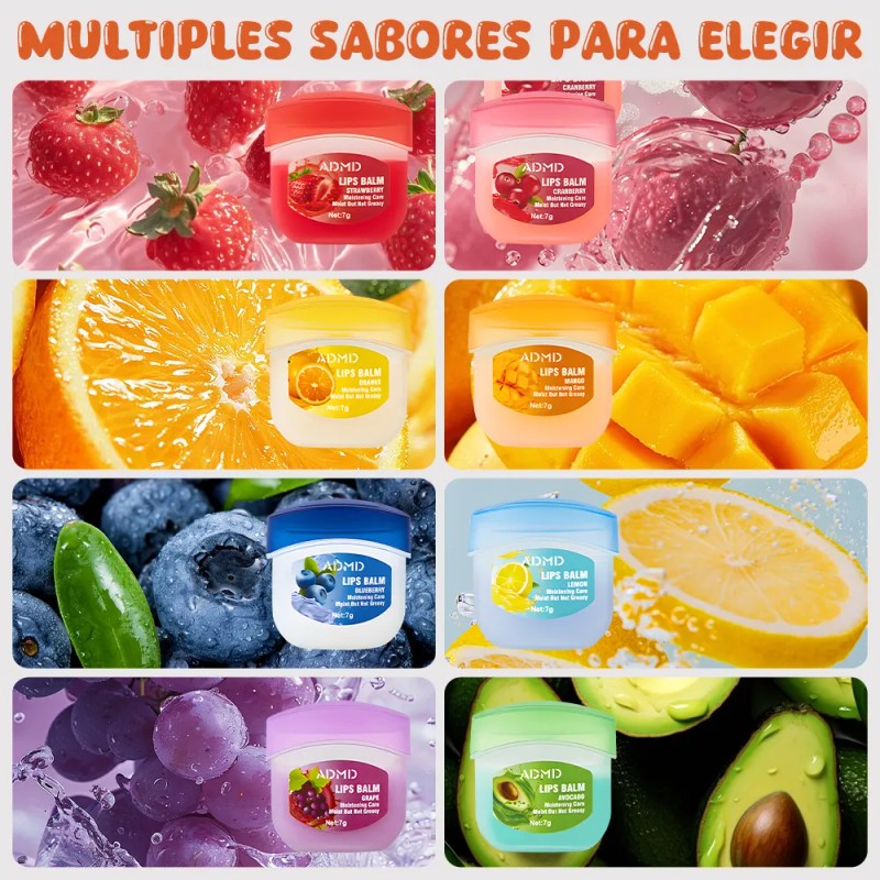 Balsamo Labial Pomada Frutas Aroma Hidratante Mix Sabores
