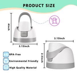 NTIERA Replacement Lid for Owala Freesip Water Bottle, Compatible with Owala Lid and Cap, Premium Accessories for 16oz 24oz 32oz 40oz Bottles,Leak-Proof,BPA-Free(Ash White)