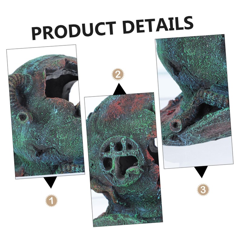 Sosoport Aquarium Accessories Fish Tank Hideout Cave Decor Diving Helmet